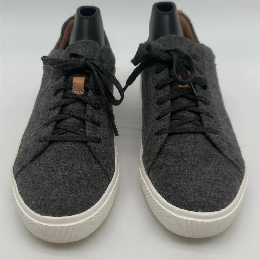 CLARKS Un Maui Shoes Lace Sneakers Women Size 6 Gray Contoured Comfort Wool